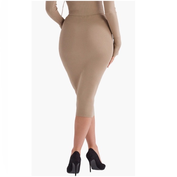 House of CB Tan Midi Skirt - Picture 2 of 6